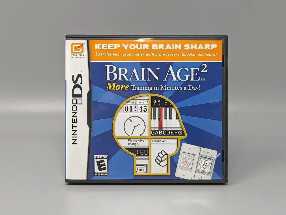 Brain Age 2 Nintendo DS Replacement Case & Manual Only No Game